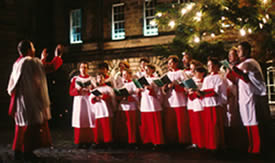 Edinburgh, Scotland choir at market area.