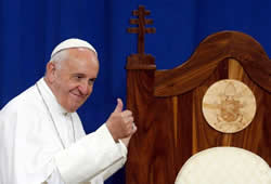 Pope with chair