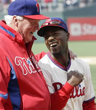 Charlie Manuel and Jimmy Rollins