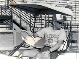 Mick Lehner coaching in cart